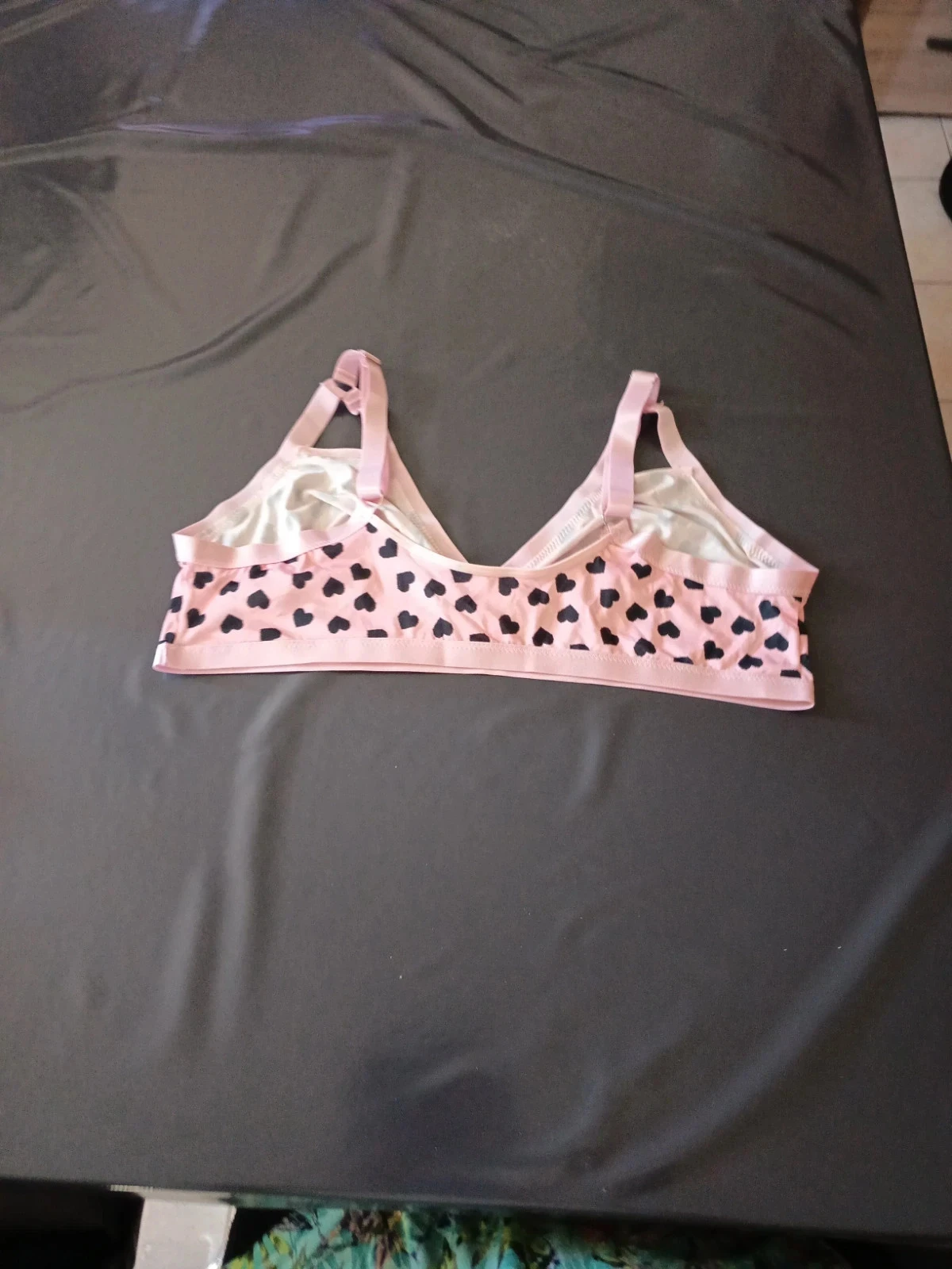 Sutiã de biquíni rosa / corações pretos – photo 2